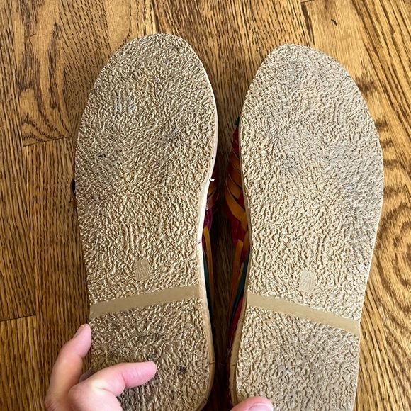 Garibay Authentic Mexican Rainbow Artisan Leather Huaraches Sandal Sz 10… - Picture 5 of 5